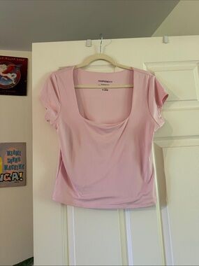 Harper & Ivy Scoop Neck Pink Women's Top